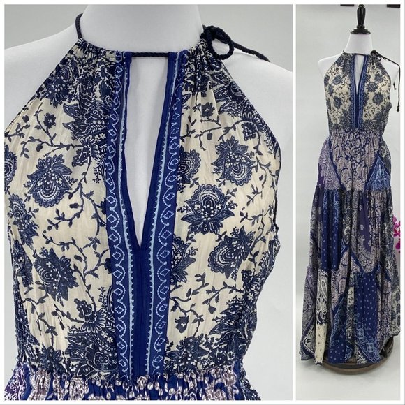 ✨ HP✨ Halter Dress NWT Paisley Bandana Halter Maxi - Picture 2 of 16